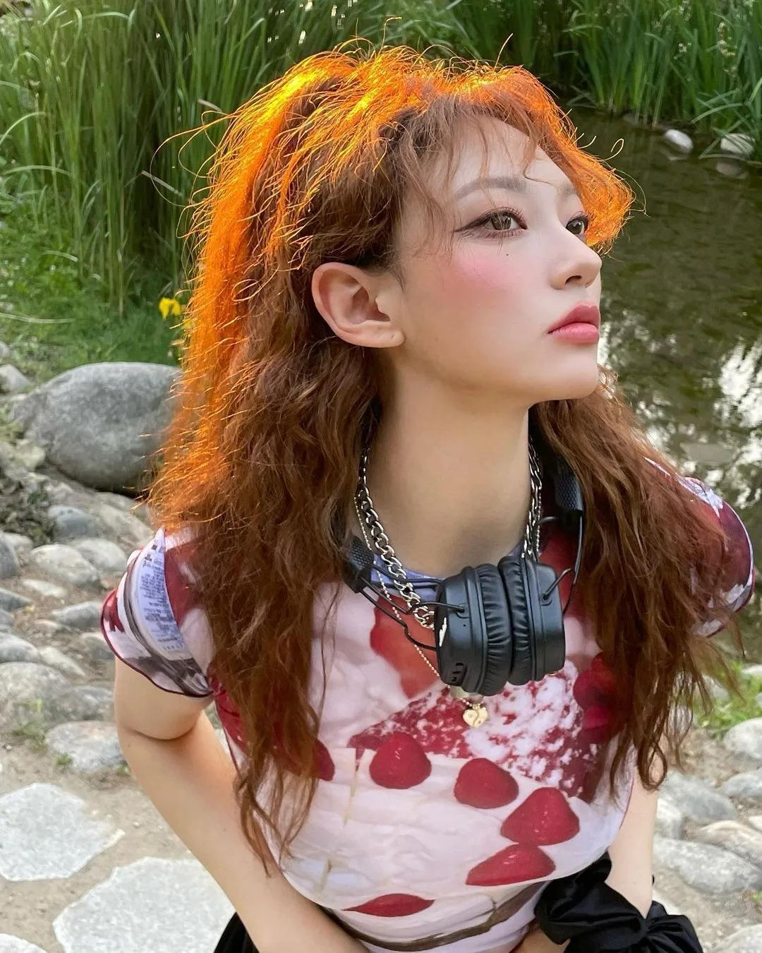 Karrram Y2k Aesthetics Mesh Tops Grunge Graphic Crop Top Korean Fashion Designer Clothes 2000s Harajuku Sheer Top E-girls Tshirt