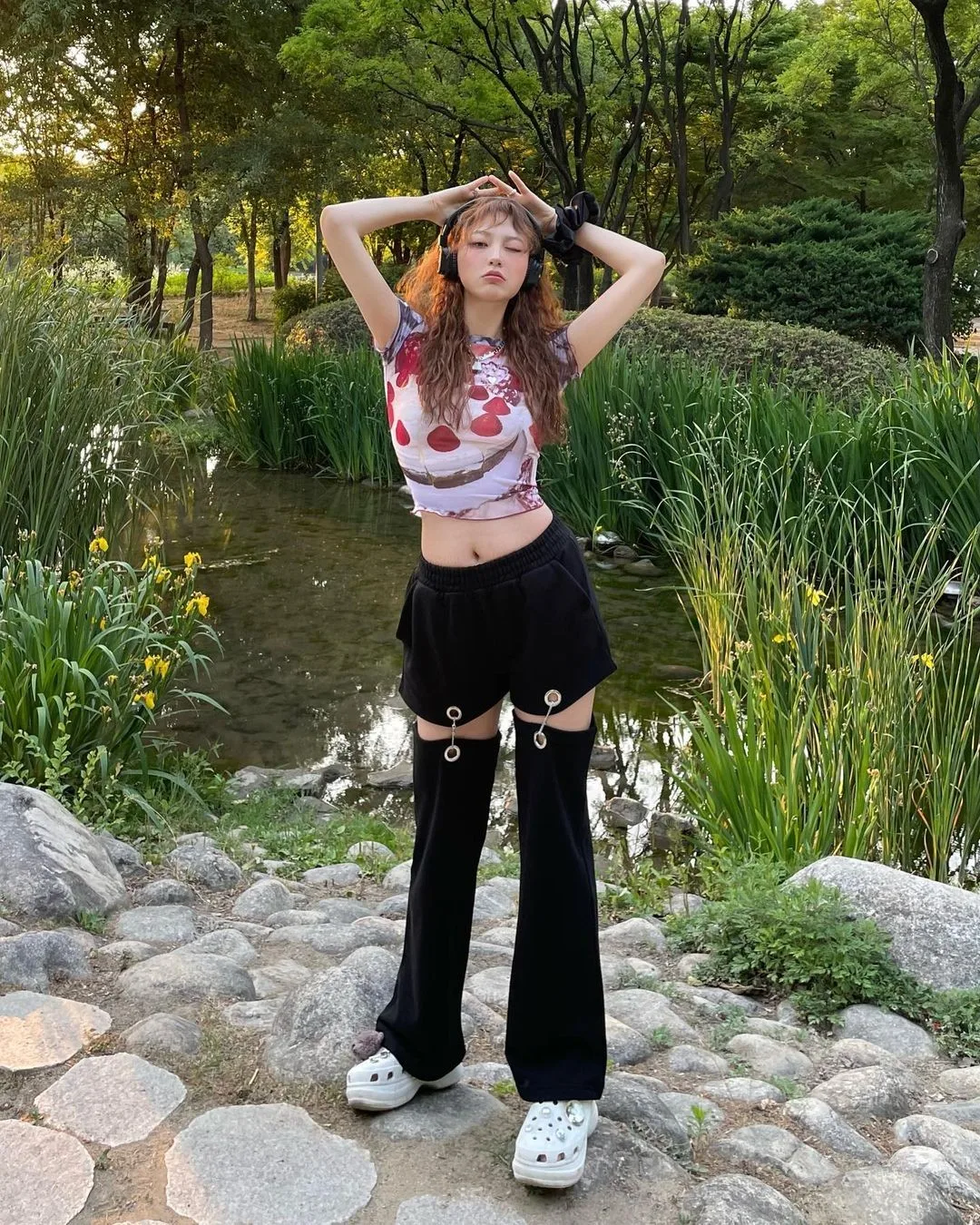 Karrram Y2k Aesthetics Mesh Tops Grunge Graphic Crop Top Korean Fashion Designer Clothes 2000s Harajuku Sheer Top E-girls Tshirt