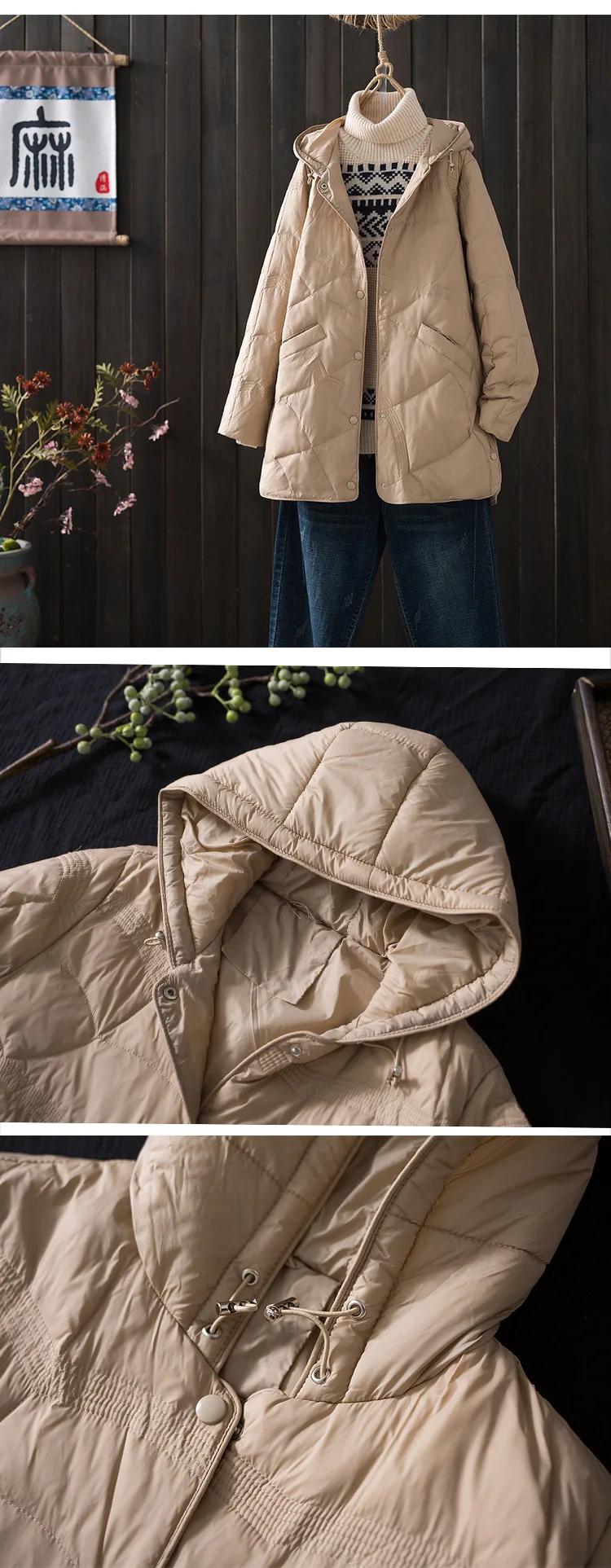 Plus Size 3xl Women Winter Coat 2023 New Arrivals 90% White Duck Down Fashion Hooded Ultra Lightweight Keep Warm Down Jackets