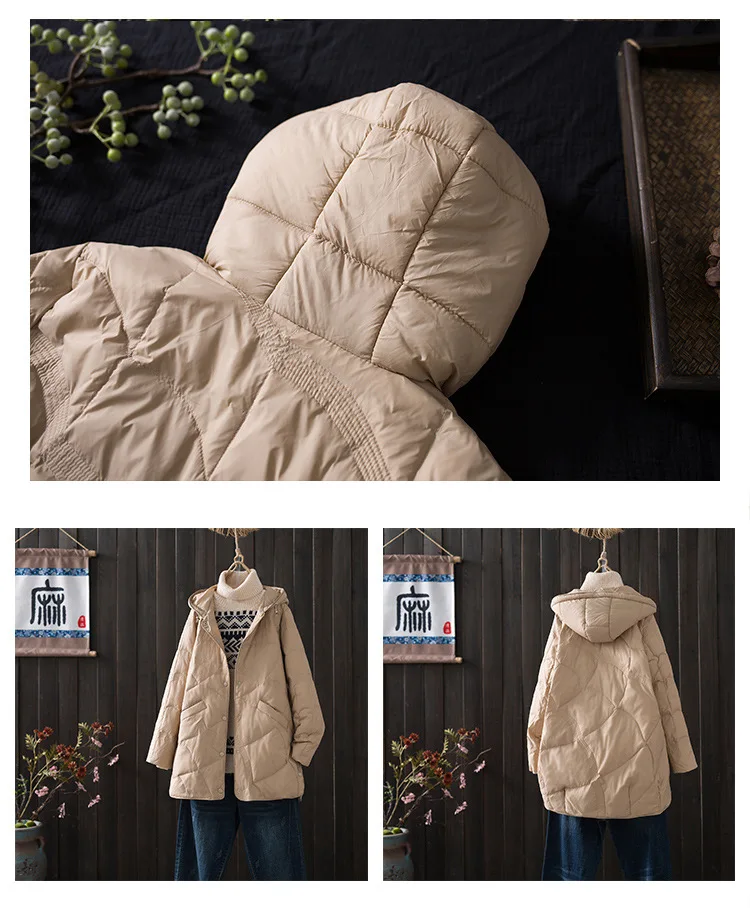 Plus Size 3xl Women Winter Coat 2023 New Arrivals 90% White Duck Down Fashion Hooded Ultra Lightweight Keep Warm Down Jackets