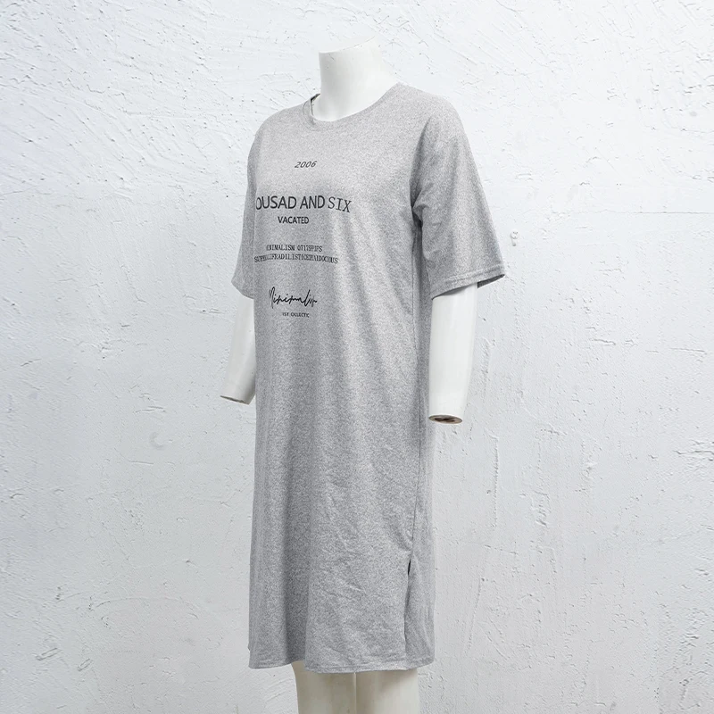 M-4XL Oversized Printed Casual Long T-Shirt Dress Summer Short Sleeve Korean Female Maxi Dress Clearance Vestidos De Mujer