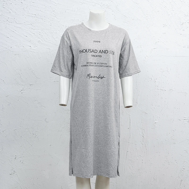 M-4XL Oversized Printed Casual Long T-Shirt Dress Summer Short Sleeve Korean Female Maxi Dress Clearance Vestidos De Mujer