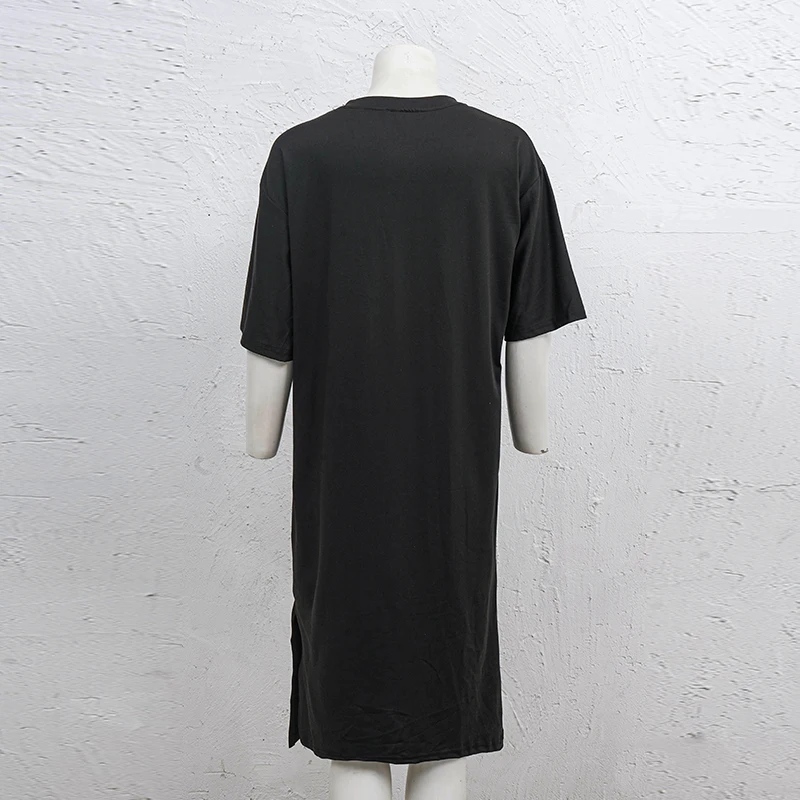M-4XL Oversized Printed Casual Long T-Shirt Dress Summer Short Sleeve Korean Female Maxi Dress Clearance Vestidos De Mujer