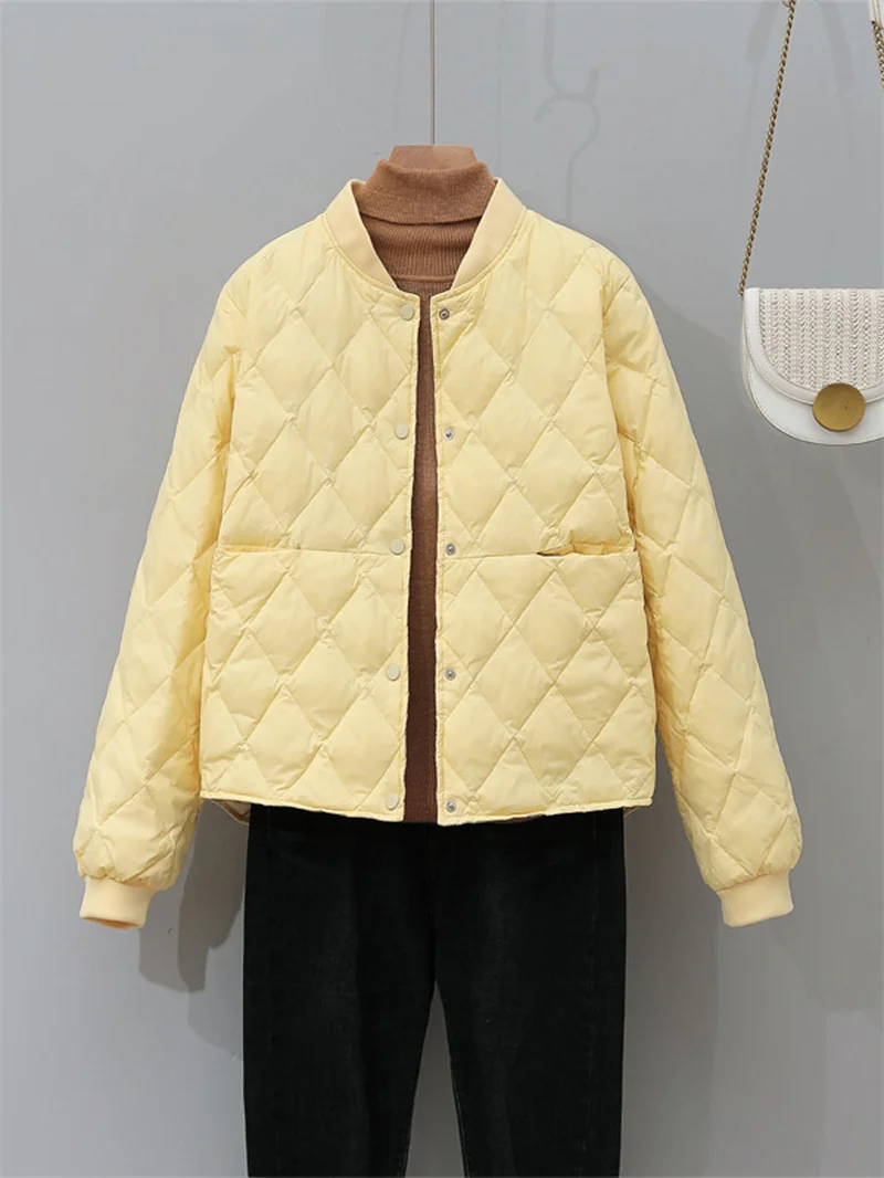 2025 New Lightweight Hooded Down Cotton Women Wear Fashion Short Coat Qulited Autumn Winter Cotton-Padded Jacket Female Black