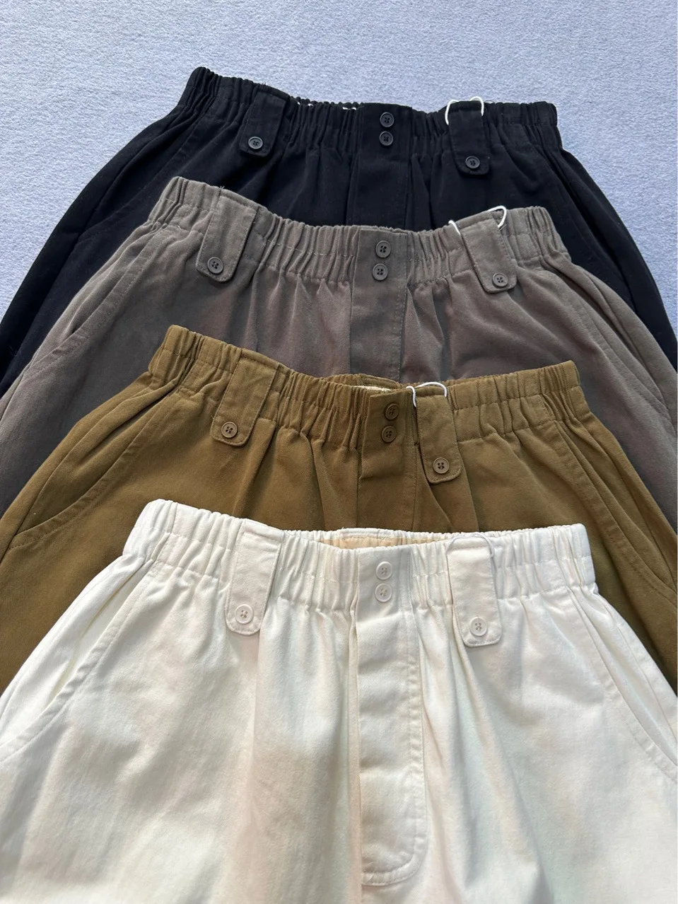 Johnature Cotton Harem Pants Women Autumn Winter New High Waist Elastic Loose Trousers Wide Leg Casual Pockets Pants