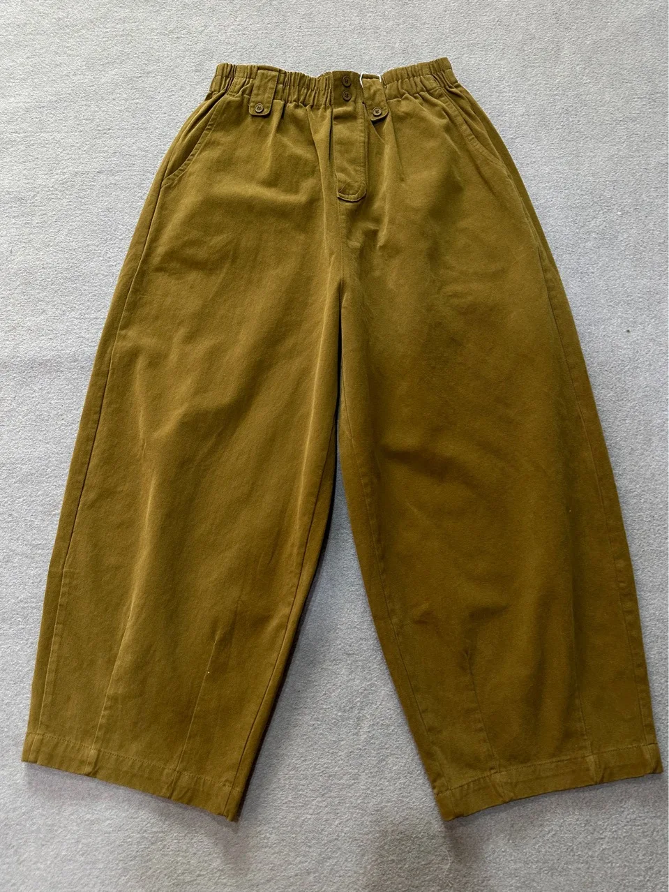 Johnature Cotton Harem Pants Women Autumn Winter New High Waist Elastic Loose Trousers Wide Leg Casual Pockets Pants