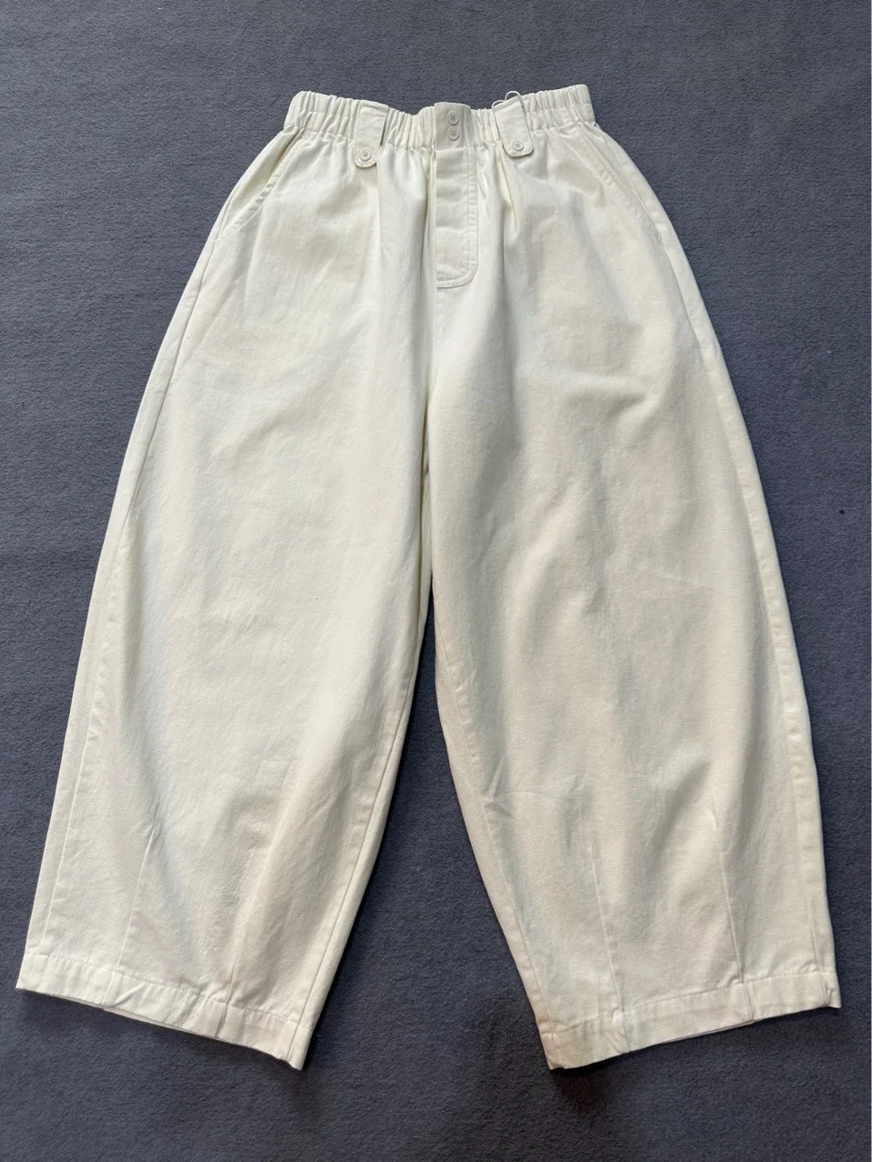 Johnature Cotton Harem Pants Women Autumn Winter New High Waist Elastic Loose Trousers Wide Leg Casual Pockets Pants