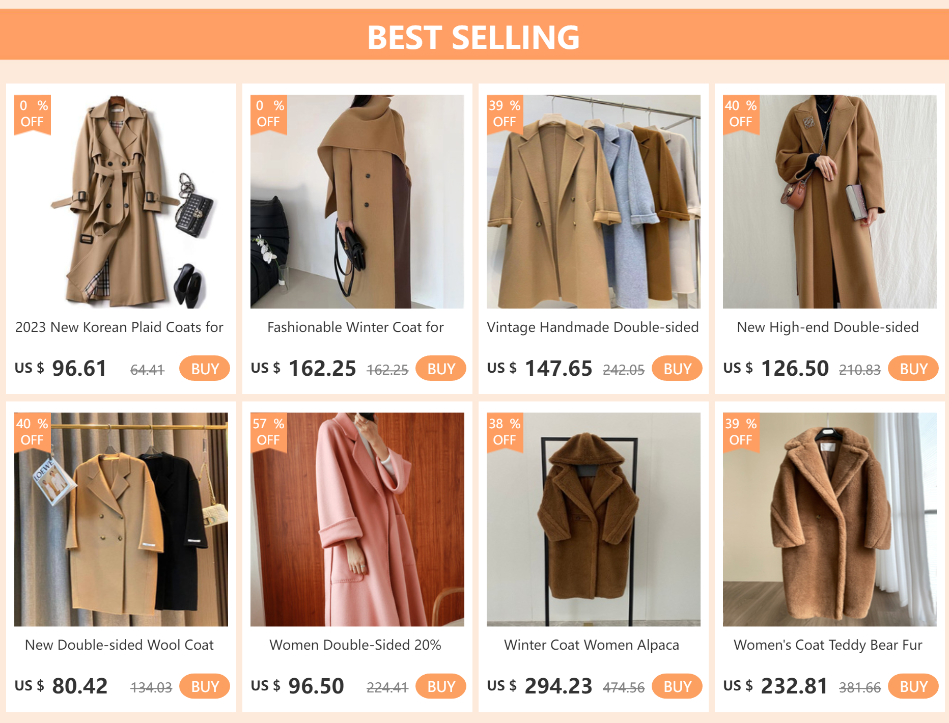 RosEvans Winter Cashmere Coat Women Mid-length Wool Coat Jackets Water Ripples New Autumn 20% Cashmere Camel Coat Commuting