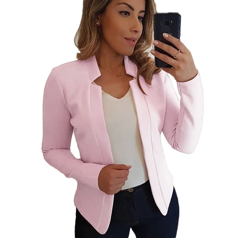 Women Thin Black Blazers Suit 2025 Female Spring Blazer Jackets Long Sleeve OL Casual Womens Slim Coats Femme Ladies White Tops