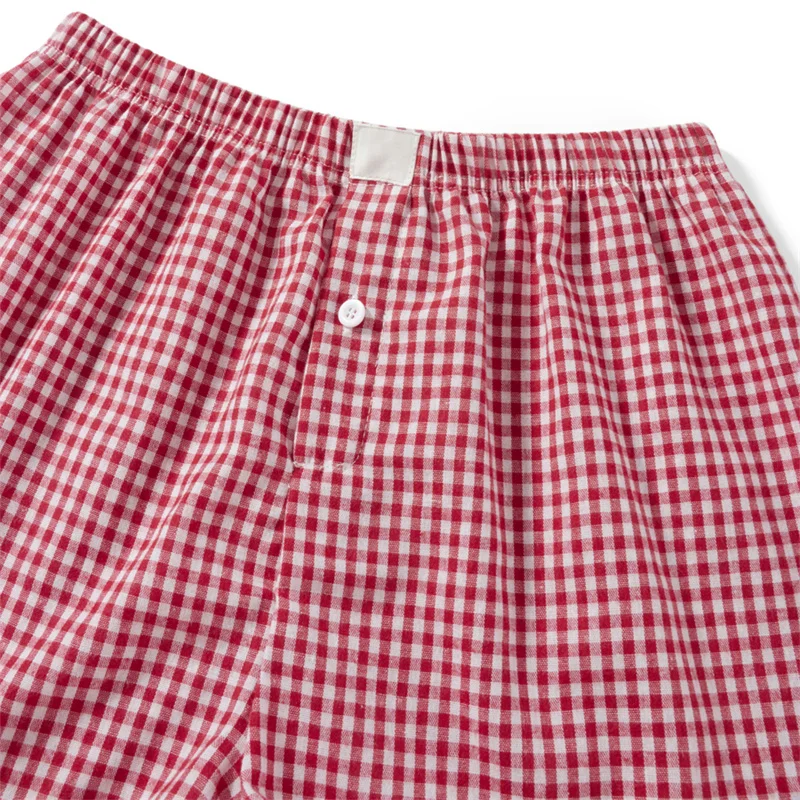 Women's Y2k Pajamas Shorts Cute Plaid Pj Short Pants Flannel Lounge Sleep Shorts Bottoms Elastic Waist Baggy Boxers Tracksuit