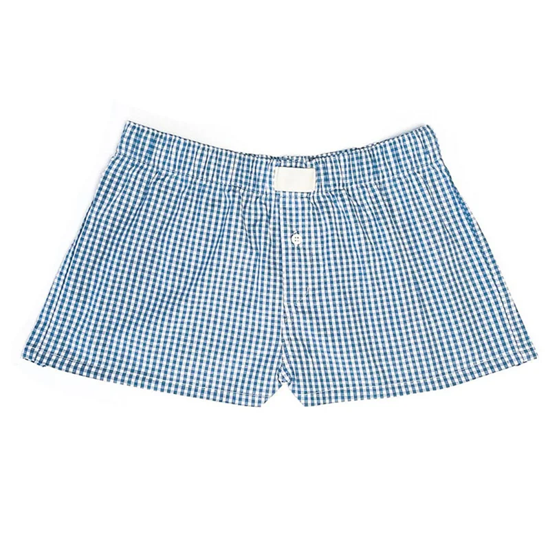 Women's Y2k Pajamas Shorts Cute Plaid Pj Short Pants Flannel Lounge Sleep Shorts Bottoms Elastic Waist Baggy Boxers Tracksuit