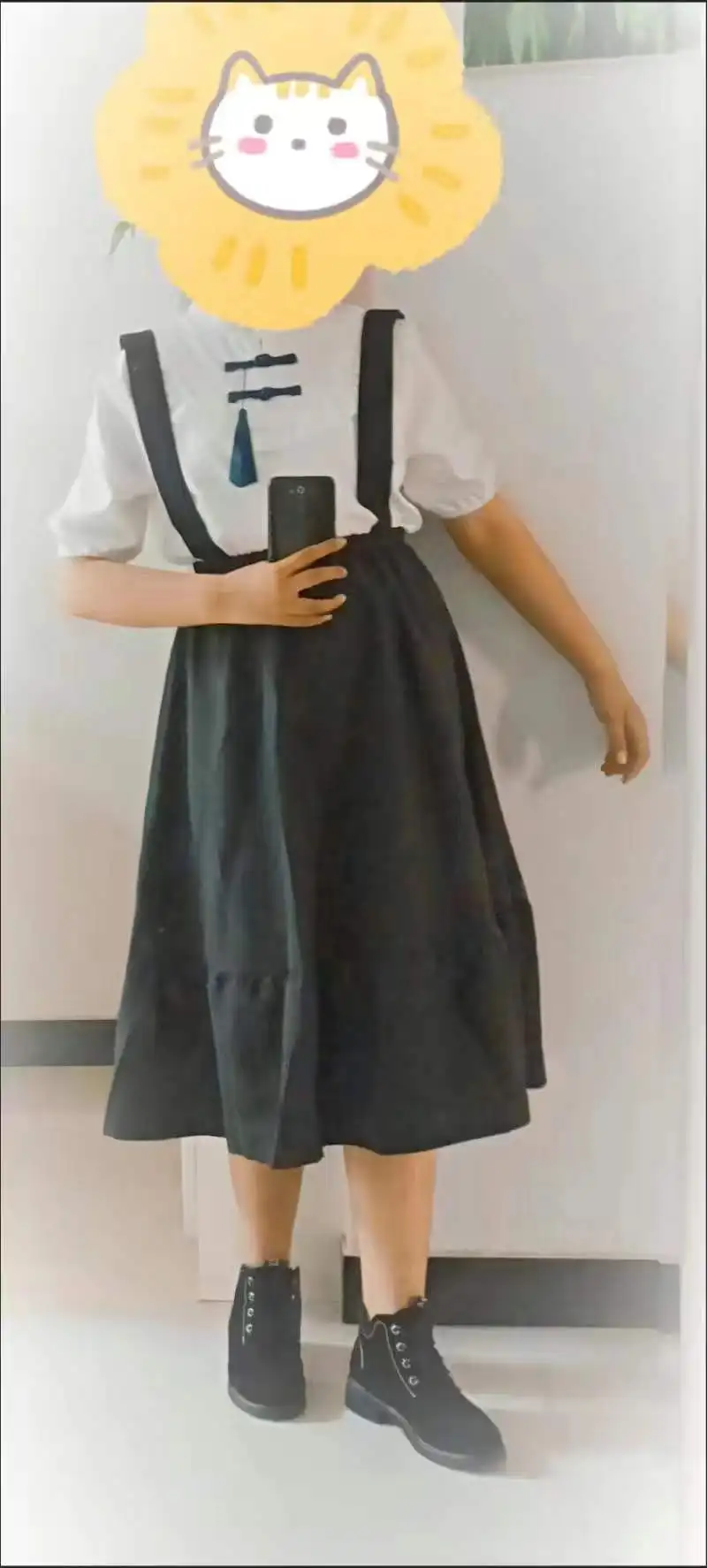 New Sweet Women Skirt Preppy Style Strap Long Skirt Ruffles Loose Cute Student Casual Skirt Female Skirts 2026 HOT