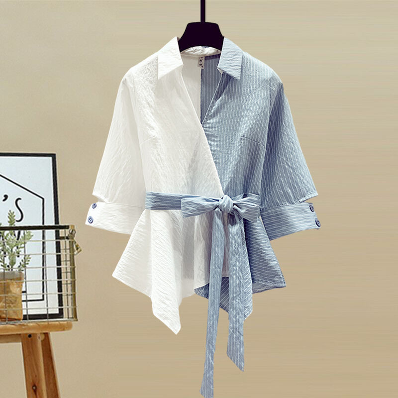 2026 Spring/Summer New In Matching Set Women's Fashion Splicing Lace Blouse Jeans Two Piece Set Korean Elegant Denim Pants Suit