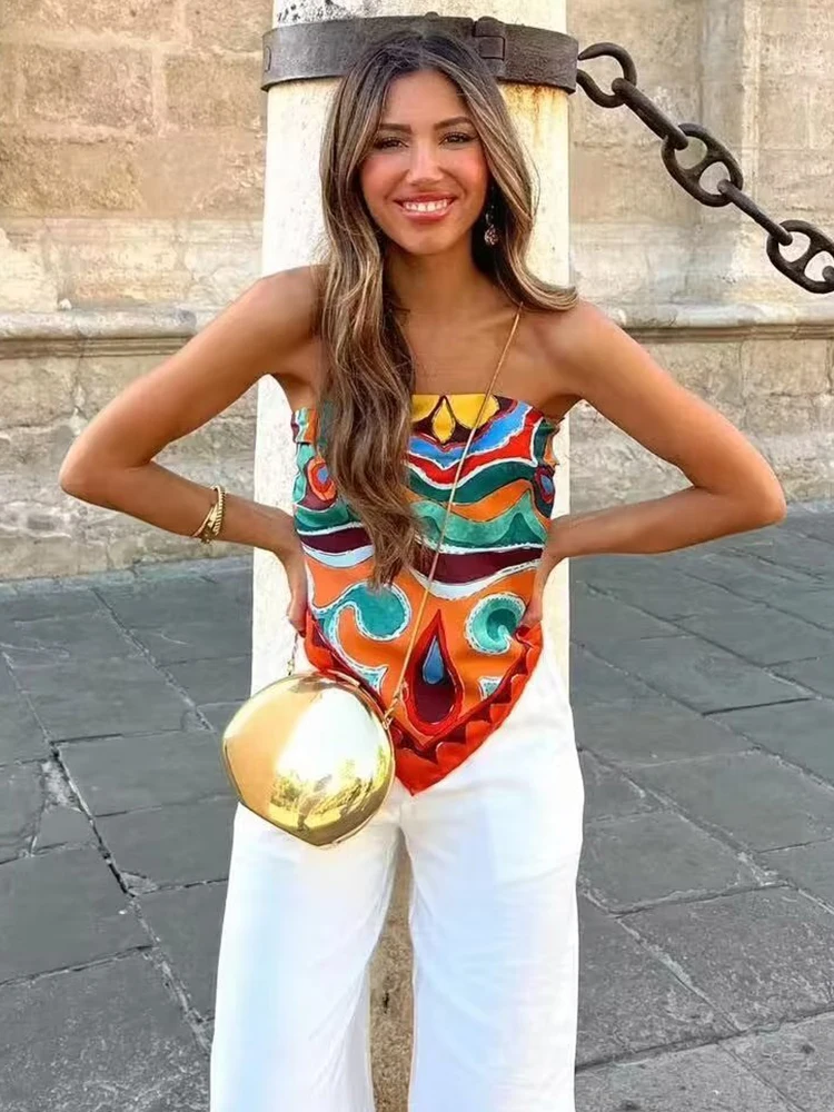 Vintage Women Loose Boho Two Piece Set 2023 Summer Fashion Ladies Vocation Satin Pant Sets Chic Female Trouser Suit Outfits