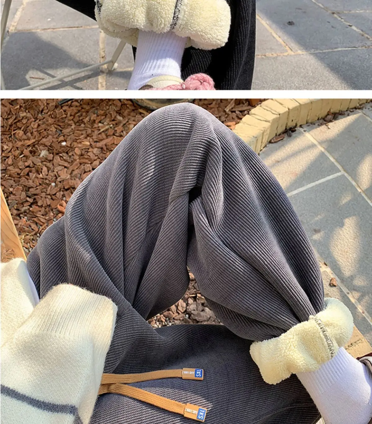 NEW Women Trousers New Winter High Waist Casual Thermal Thicken Fleece Trousers Stretch Fleece Big-size Ankle-length Harem Pants