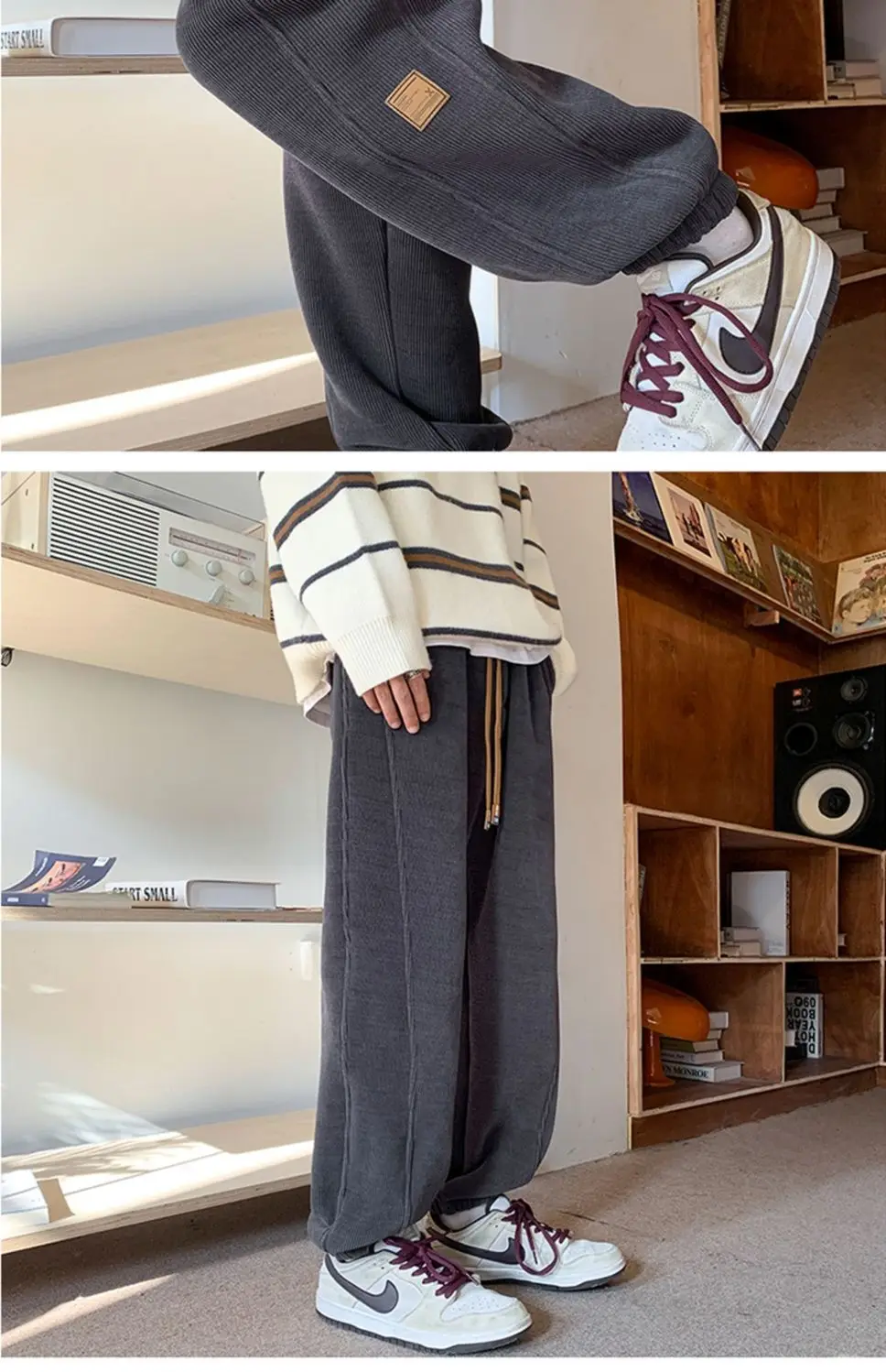 NEW Women Trousers New Winter High Waist Casual Thermal Thicken Fleece Trousers Stretch Fleece Big-size Ankle-length Harem Pants
