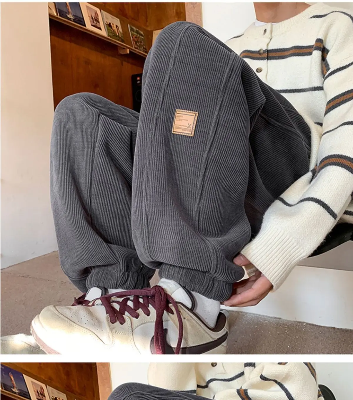 NEW Women Trousers New Winter High Waist Casual Thermal Thicken Fleece Trousers Stretch Fleece Big-size Ankle-length Harem Pants