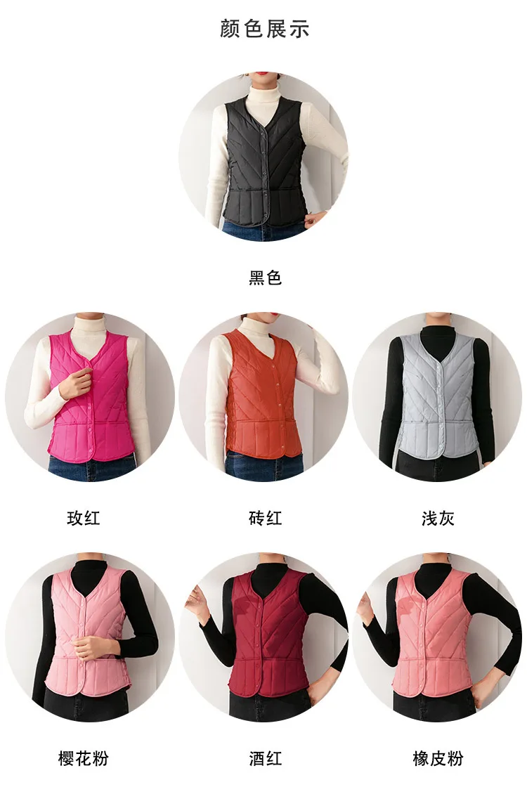 5XL Oversize Down Waistcoat Coat Autumn Winter Women Light White Duck Down Vest Jacket Ladies Sleeveless Warm Parkas Short Tank