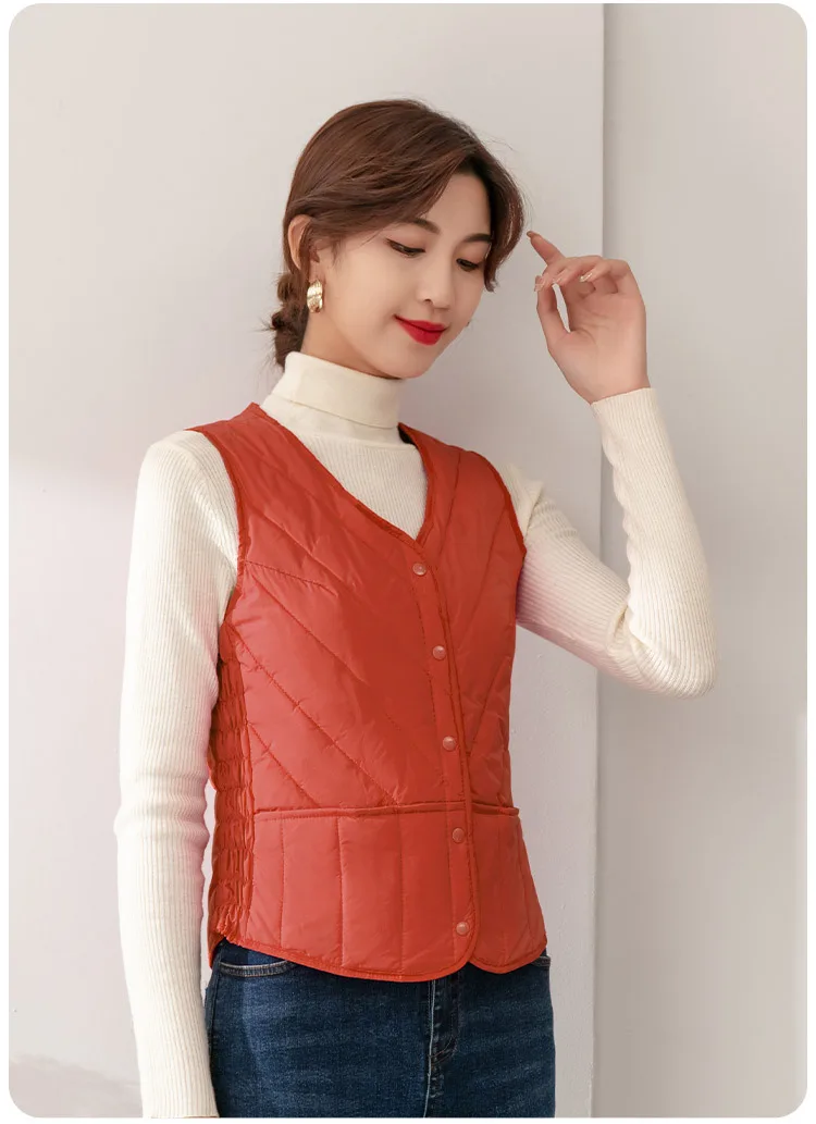 5XL Oversize Down Waistcoat Coat Autumn Winter Women Light White Duck Down Vest Jacket Ladies Sleeveless Warm Parkas Short Tank