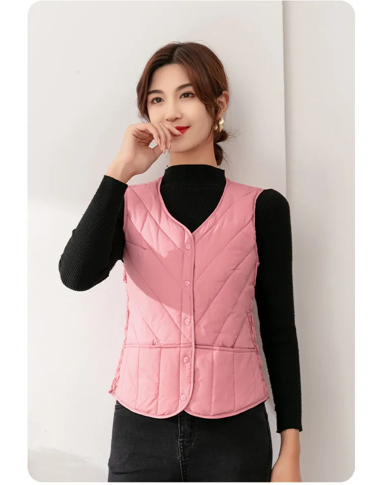 5XL Oversize Down Waistcoat Coat Autumn Winter Women Light White Duck Down Vest Jacket Ladies Sleeveless Warm Parkas Short Tank