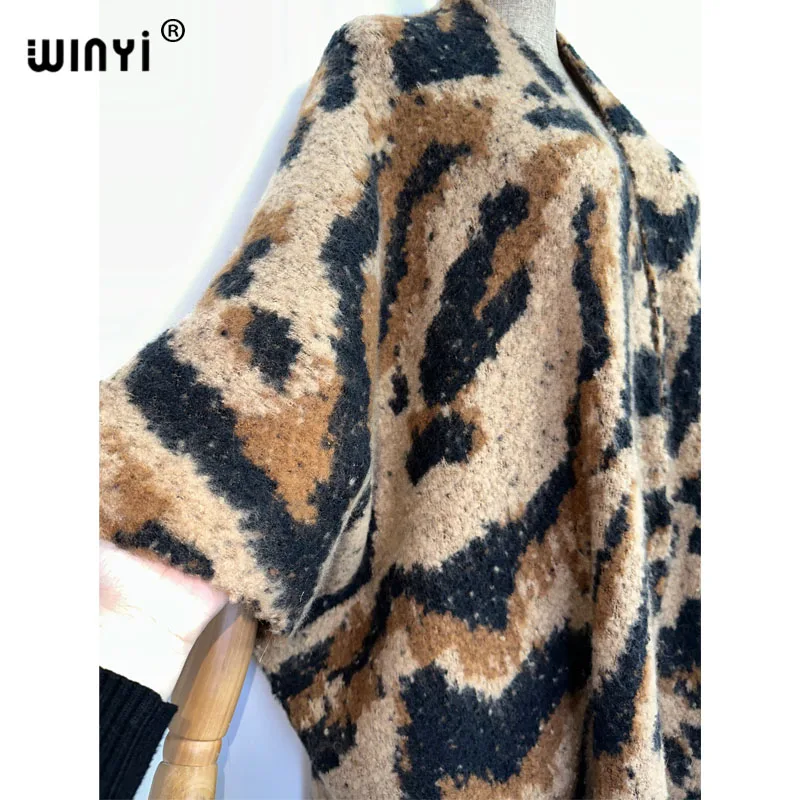 Winter Women High Quality Fur Coat Luxury Long Fur Coat Loose OverCoat Thick Warm Leopard print Female Plush Coats with scarf