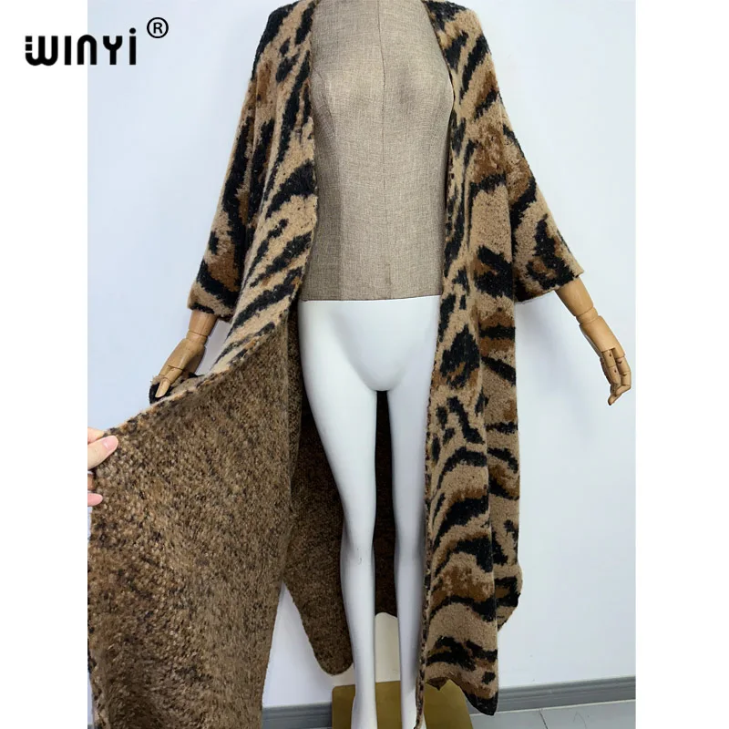 Winter Women High Quality Fur Coat Luxury Long Fur Coat Loose OverCoat Thick Warm Leopard print Female Plush Coats with scarf
