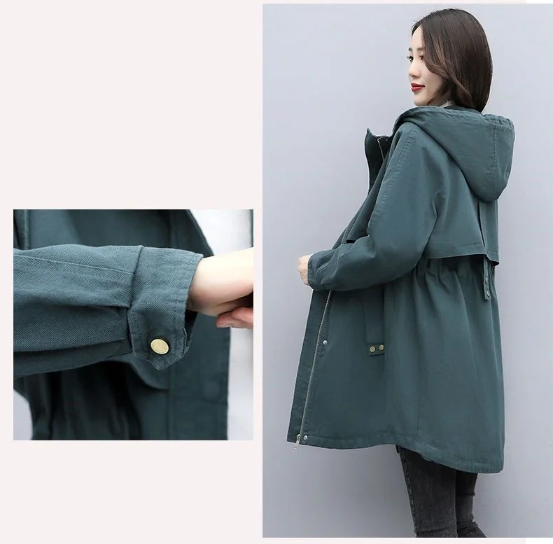 New Female Parka 2026 Winter New Korean Plush Thicken Women's Cotton Jacket Ladies Warm Hooded Coat Mid Length Casual Overcoat