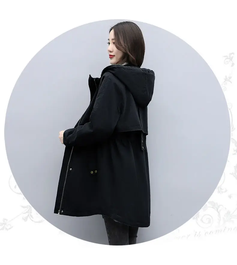 New Female Parka 2026 Winter New Korean Plush Thicken Women's Cotton Jacket Ladies Warm Hooded Coat Mid Length Casual Overcoat