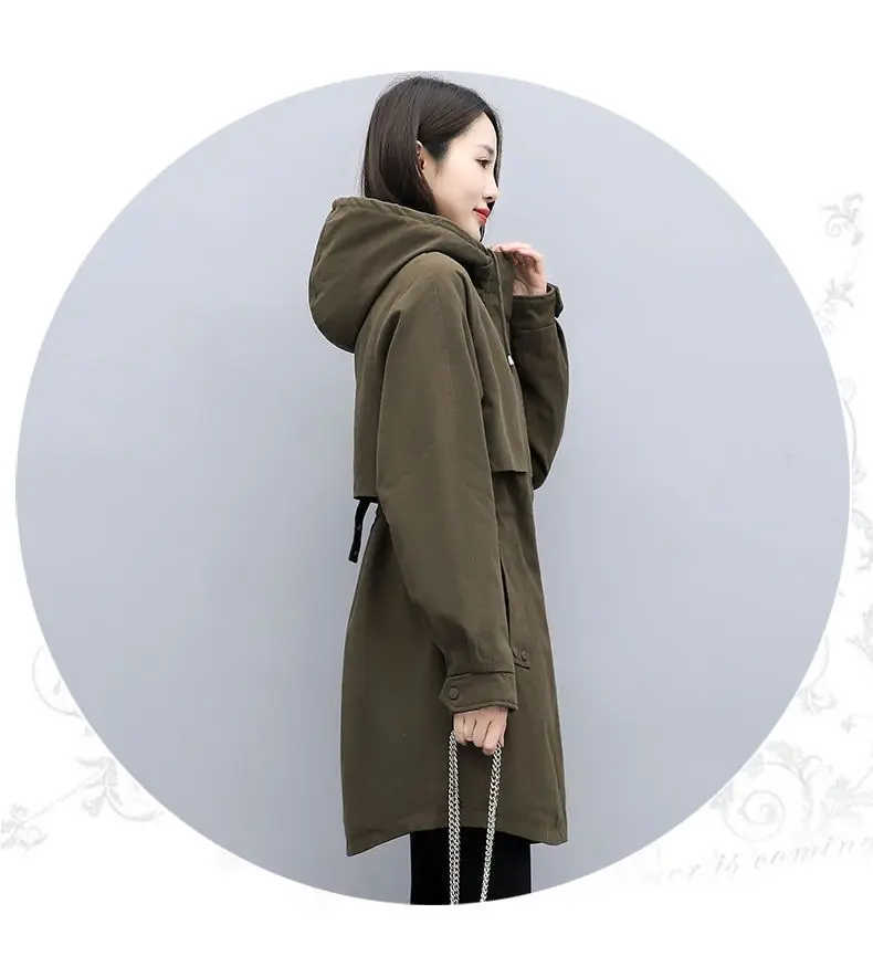 New Female Parka 2026 Winter New Korean Plush Thicken Women's Cotton Jacket Ladies Warm Hooded Coat Mid Length Casual Overcoat