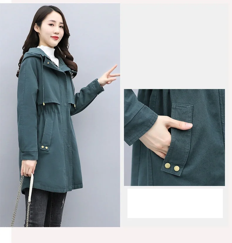 New Female Parka 2026 Winter New Korean Plush Thicken Women's Cotton Jacket Ladies Warm Hooded Coat Mid Length Casual Overcoat