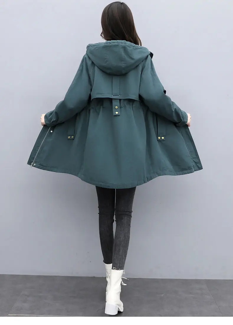 New Female Parka 2026 Winter New Korean Plush Thicken Women's Cotton Jacket Ladies Warm Hooded Coat Mid Length Casual Overcoat