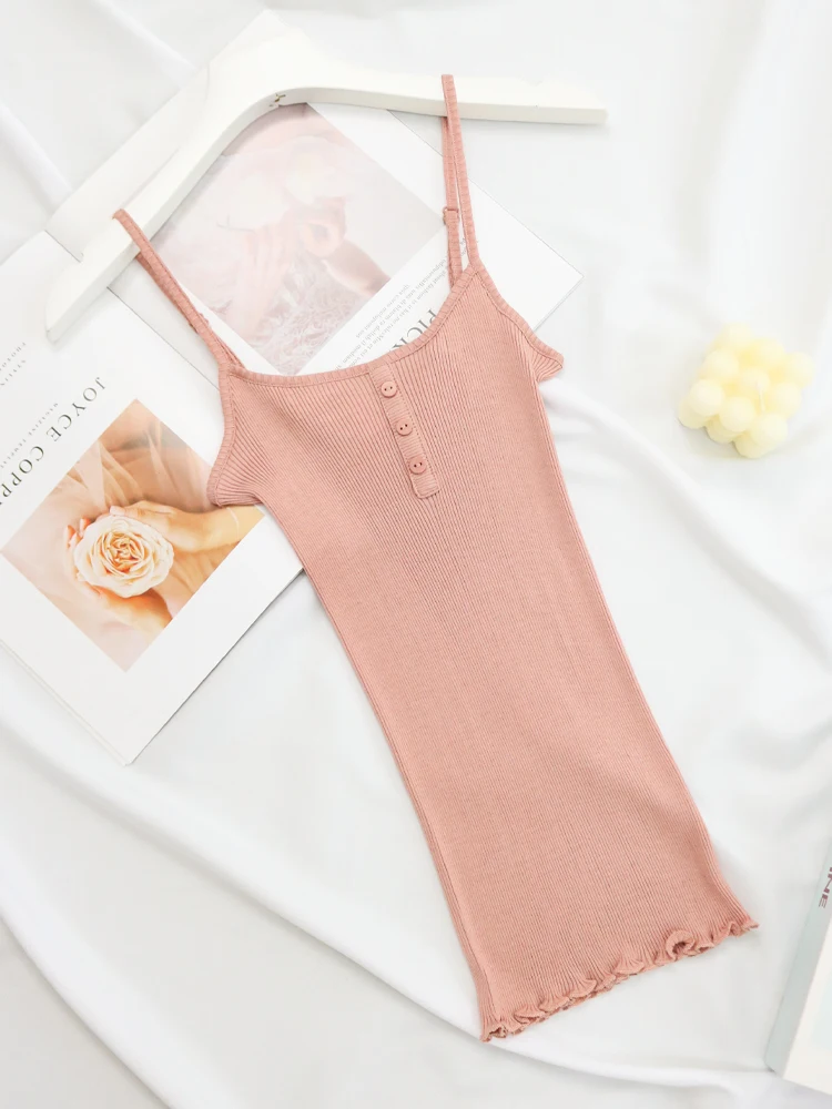 SuyaDream Women Silk Camisole 30%Silk 70%Cotton Knitted Natural Chic Camis 2025 Spring Summer Solid T Shirts White