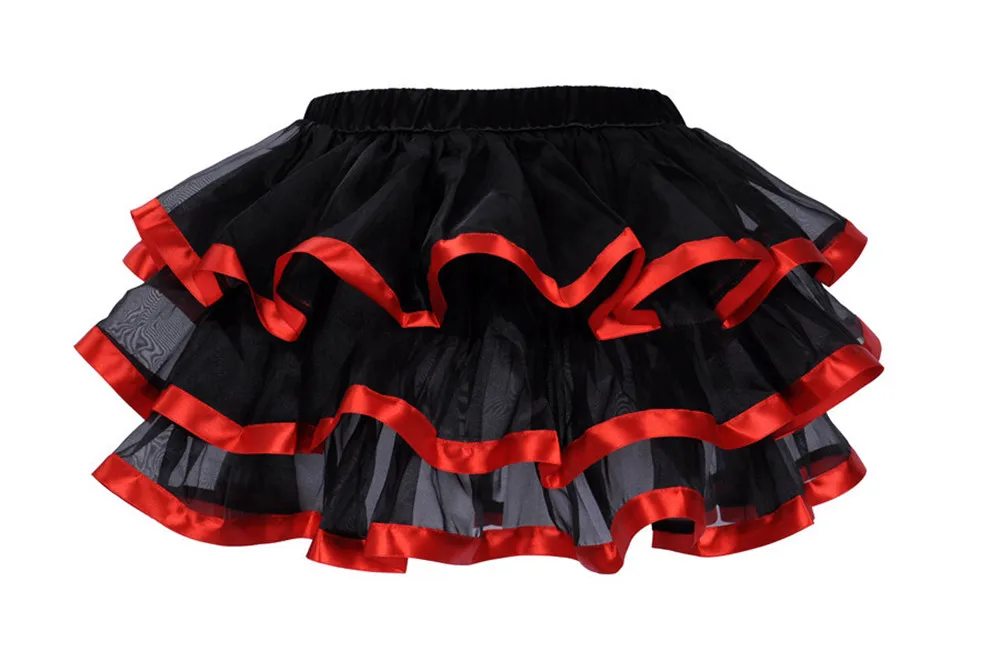 Adult Female Layered Tutu Mini Skirt Sexy Women Multilayer Mesh Tulle Showgirl Party Dance Skirts Plus Size Pettiskirt