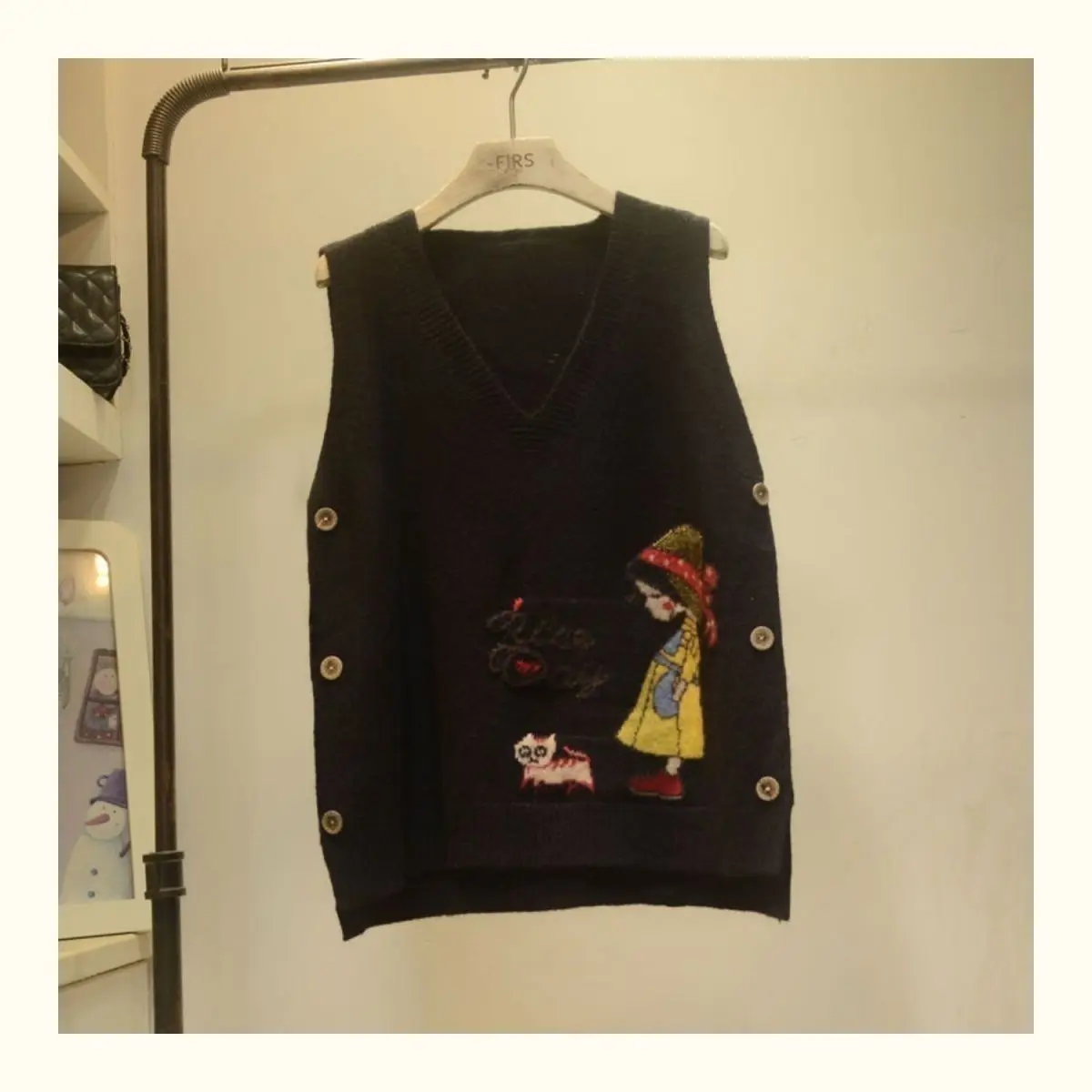 New Knit Sweaters Vest Winter Jacket Women Sleeveless Vests Coats Korean Fashion Loose Pullover V-neck 2022