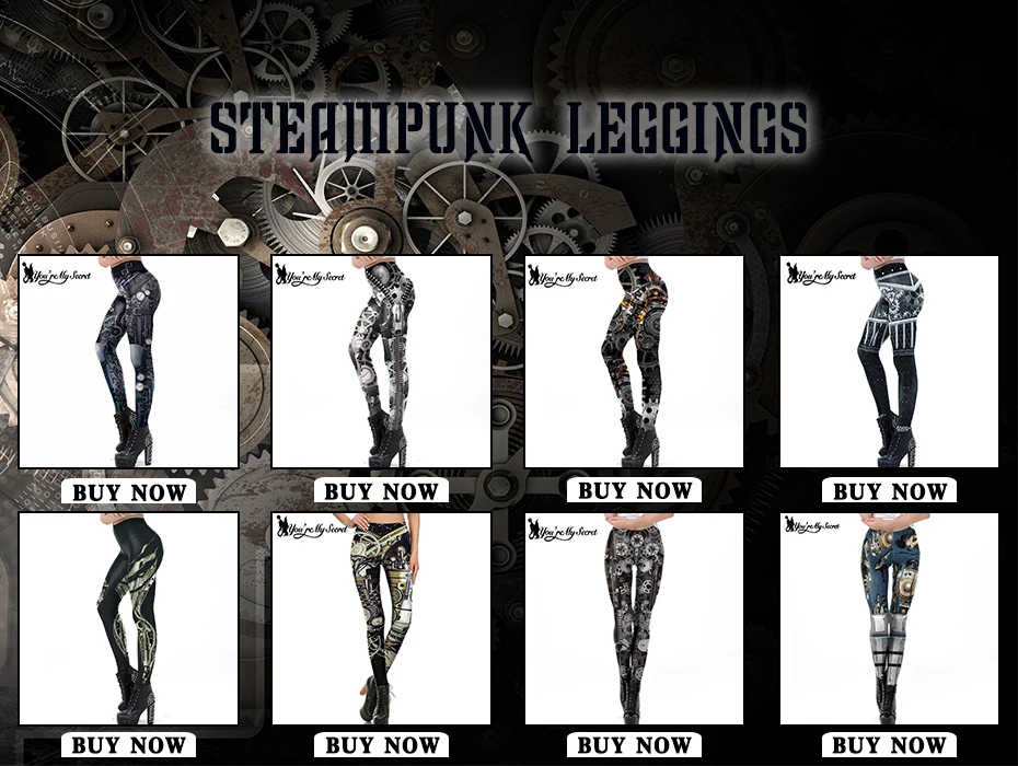 [You're My Secret] New Women's Legging for Fitness High Waist Leggins Punk Style Printed Legging Hip Push Up Tights Pants
