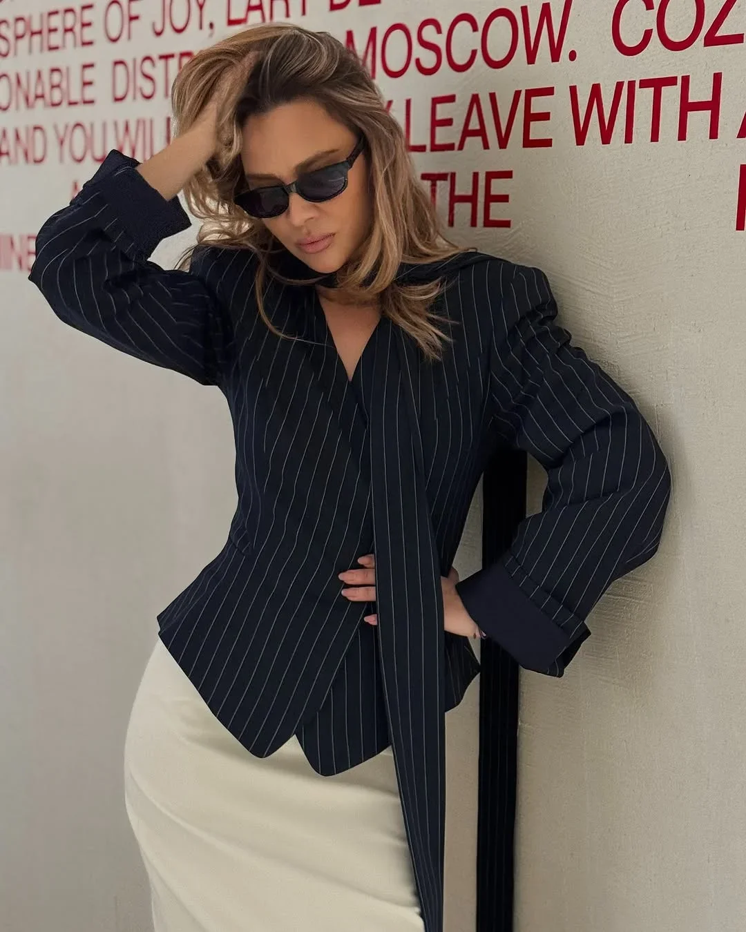 Talenza Women's Striped Blazer Elegant Ribbon Lace-up V-Neck Patchwork Long Sleeve Luxury Outwear Vintage  Women Tailored Coat