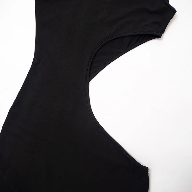 Cryptographic Sexy Cut Out Maxi Dress Outfits for Women Elegant Club Party Bodycon Sleeveless Tank Dresses Vestido Summer Chic