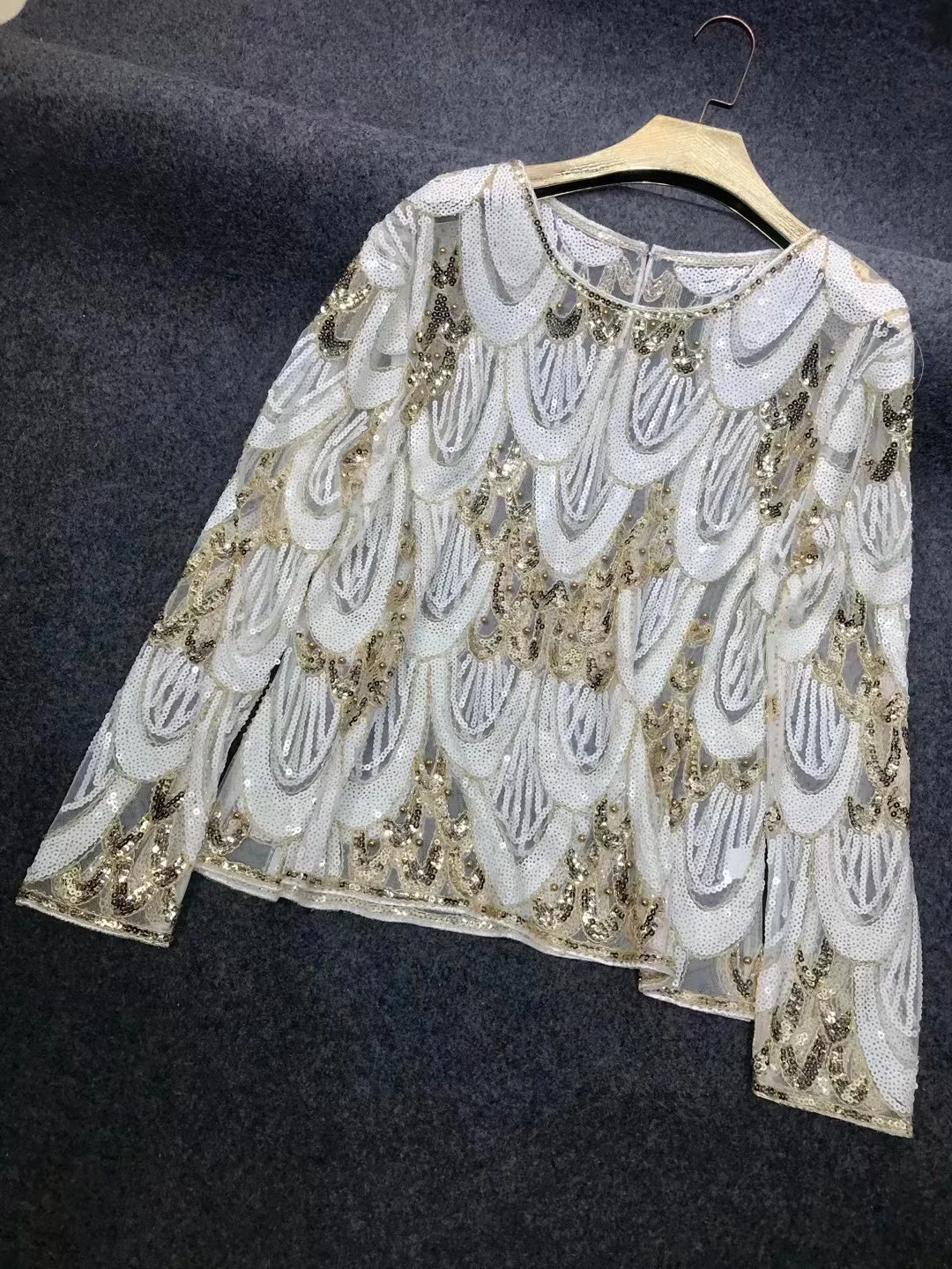 shiny gold t shirts women bling sequined t shirt tops