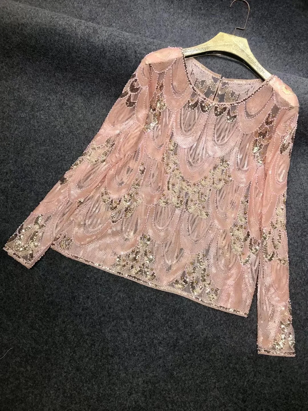 shiny gold t shirts women bling sequined t shirt tops