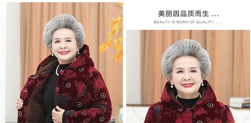 Women Cotton-Padded Coat Middle-Aged Elderly Mother Winter Clothes Women Parkas Velvet Thick Warm Quilted Jacket Outerwear 5XL