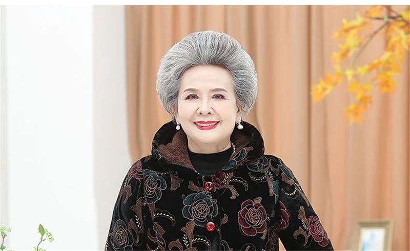 Women Cotton-Padded Coat Middle-Aged Elderly Mother Winter Clothes Women Parkas Velvet Thick Warm Quilted Jacket Outerwear 5XL