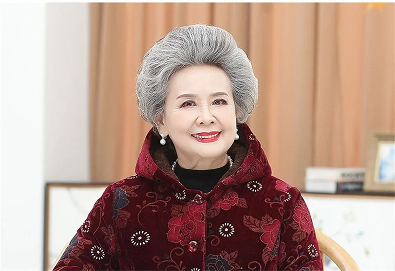 Women Cotton-Padded Coat Middle-Aged Elderly Mother Winter Clothes Women Parkas Velvet Thick Warm Quilted Jacket Outerwear 5XL