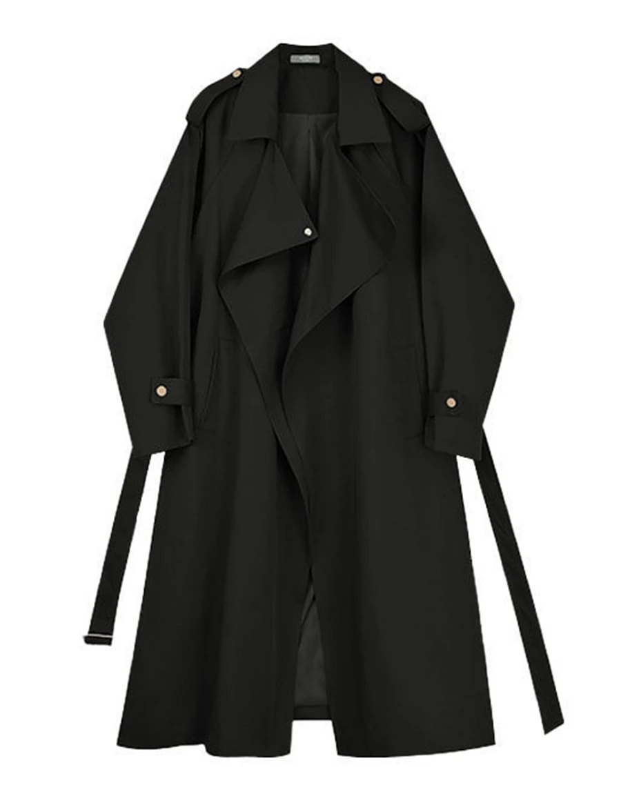 Fall Winter Thicken Khaki Long Trench Coats Women Casual Loose Cotton Padded Lined Gabardina Parkas New Warm Windbreaker Jacket