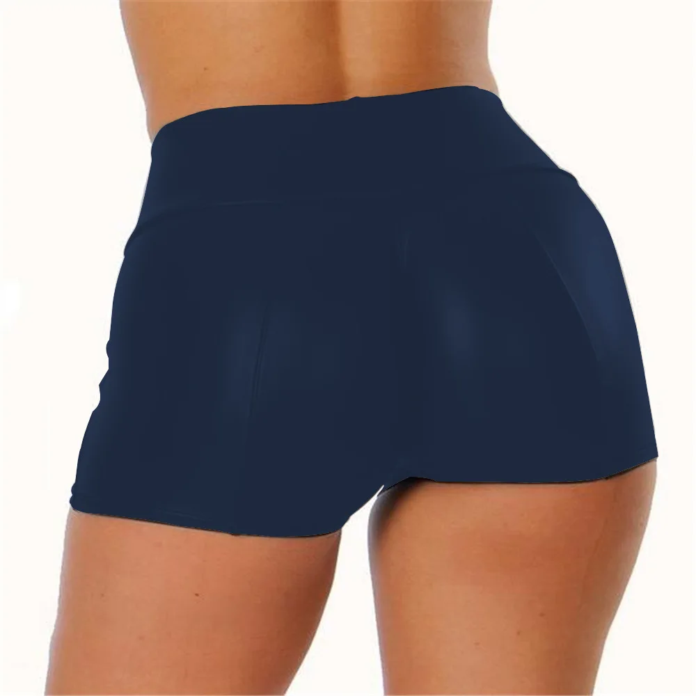 S-5XL Sexy Nightclub Costumes Shorts Women PU Leather Black Shorts High Waist Solid Color Green Brown Navy Fashion Summer