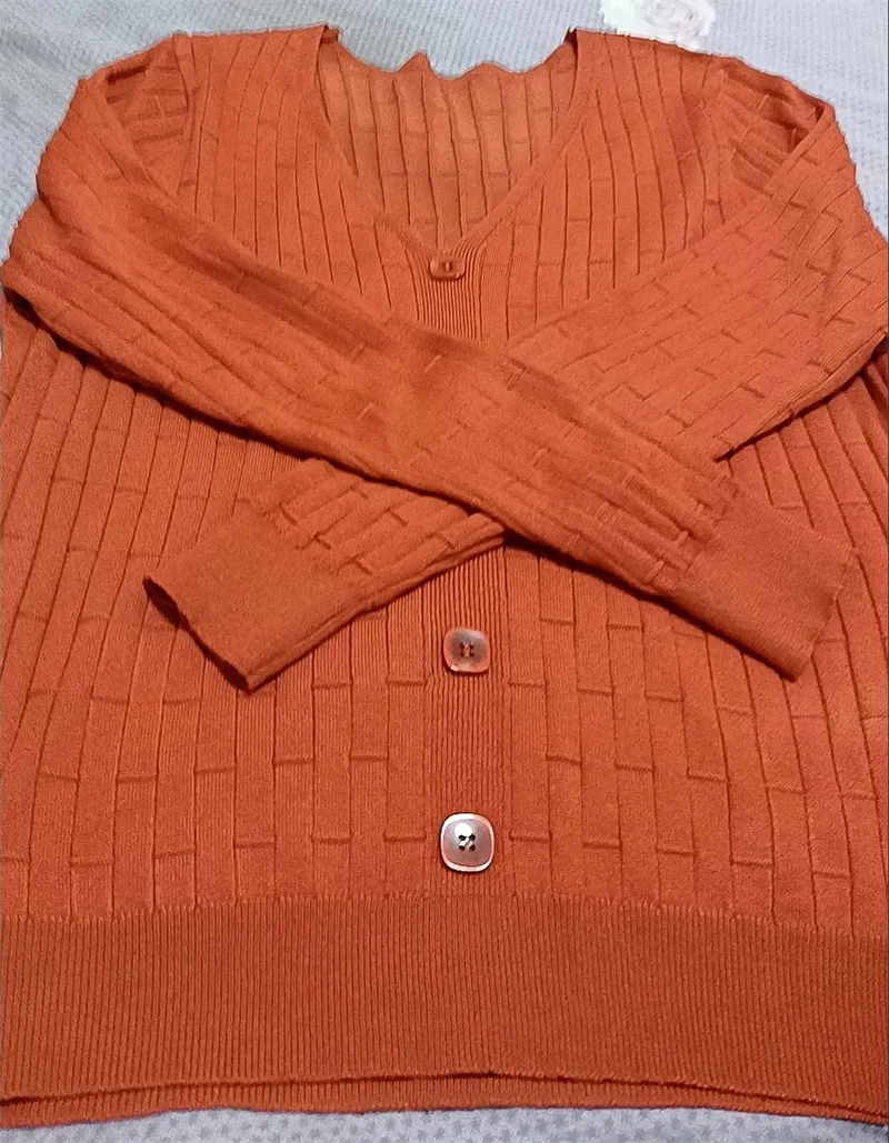 2025 NEW Spring Women Sweater 5XL Large Size Loose V-Neck Pullover Korean Elegant Knitted Sweater Female All-Match Solid Sweater