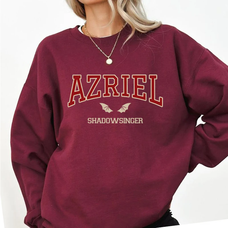 Acotar Azriel Shadowsinger Sweatshirt Bat Boys Wings Fan Club Women's Hoodie Book Reader Pullover Stretwear Womans Clothing