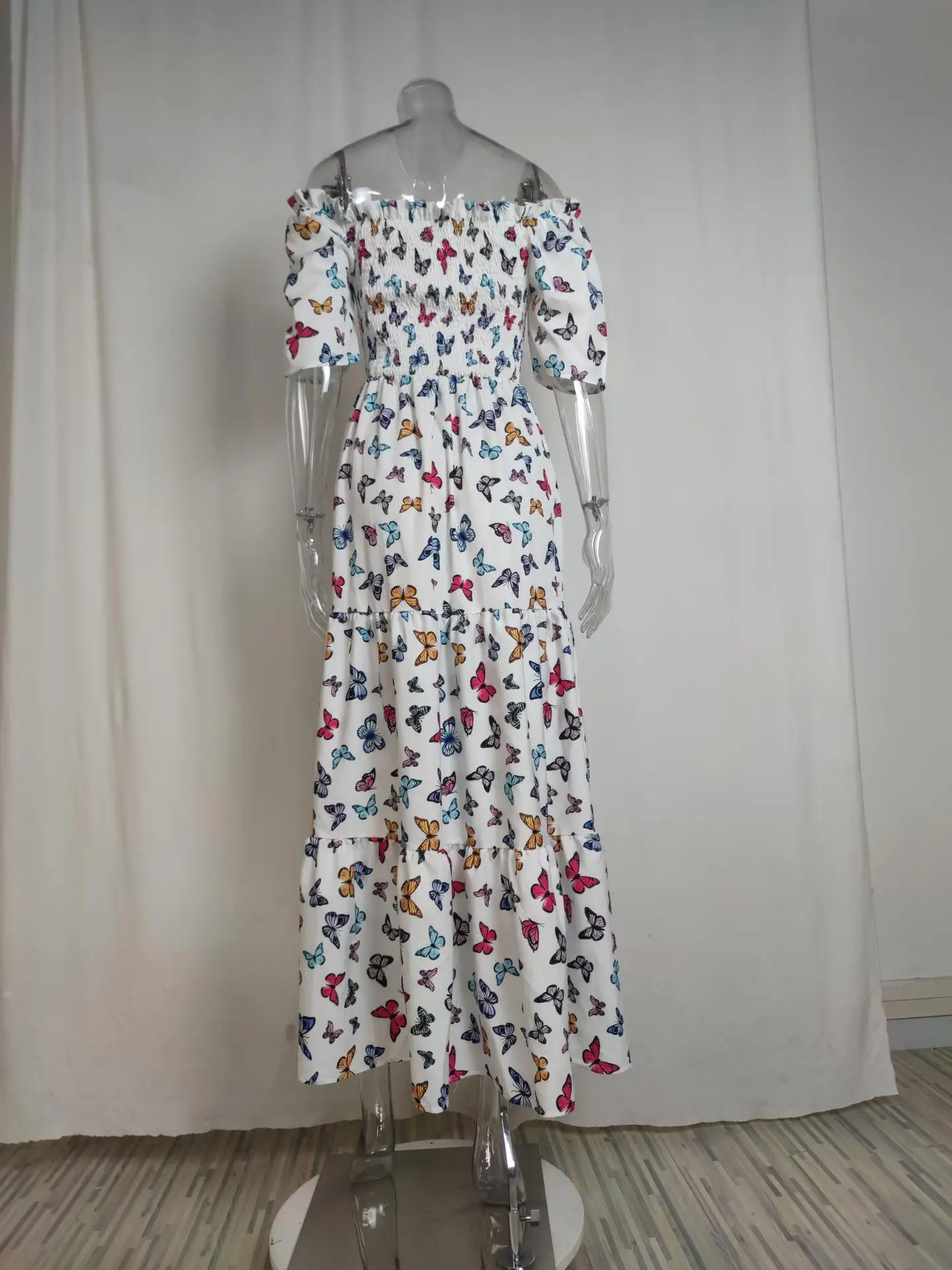 Woman Long Dresses for Flower Suspender Female Summer Party short Elegant Casual Boho Holiday Dress Girl Off Shoulder Lady Print