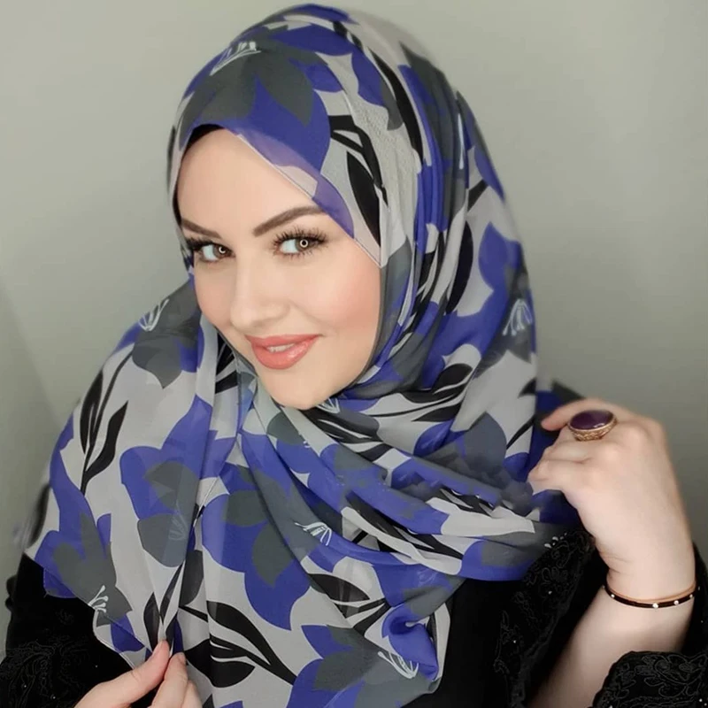 Islamic Fashion Chiffon Hijab Abaya Hijabs For Woman Abayas Jersey Head Wrap Scarf Muslim Dress Women Turbans Instant Turban