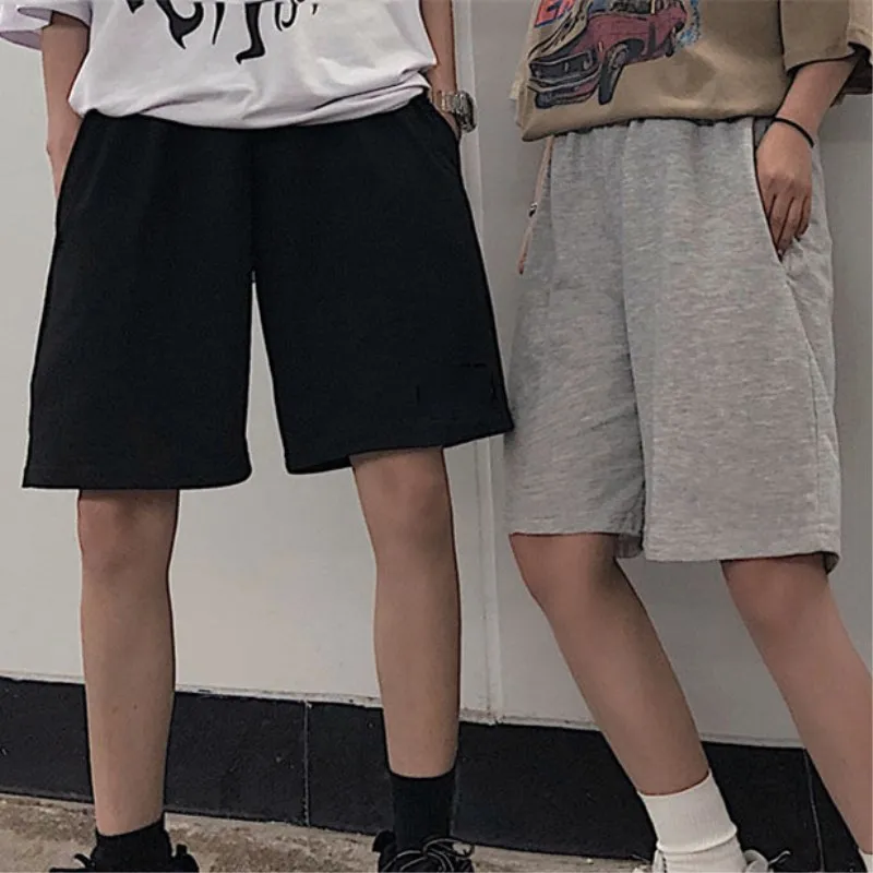 Women Shorts Summer Elastic Waist Korean Style Short High Waist Pants Fitness Running Shorts Harajuku Loose Casual Large Sports