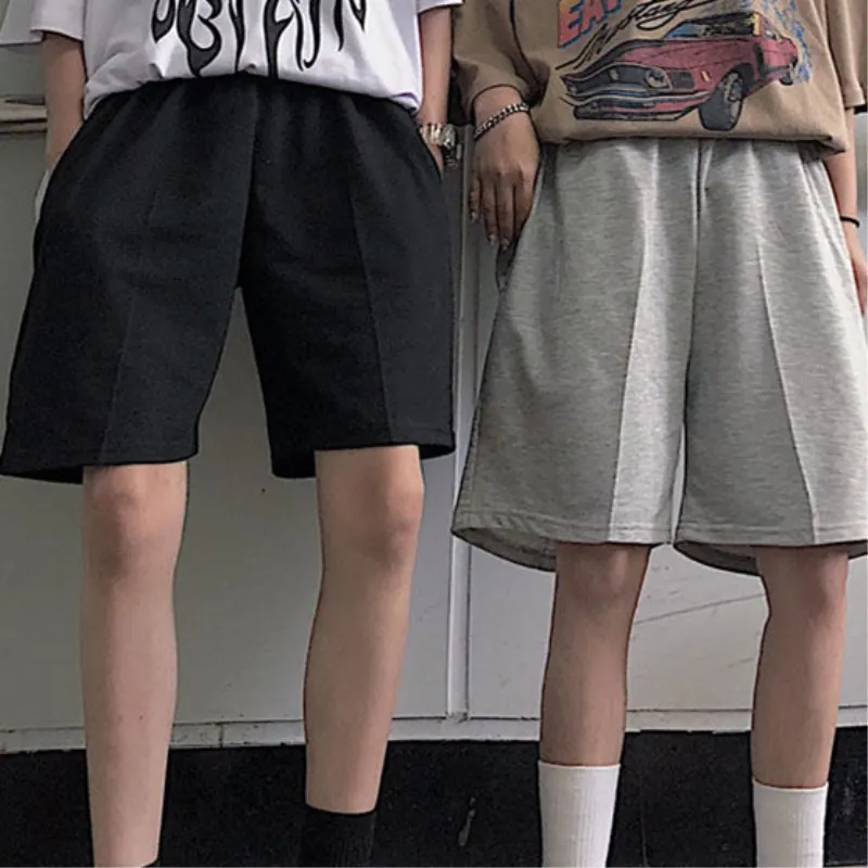 Women Shorts Summer Elastic Waist Korean Style Short High Waist Pants Fitness Running Shorts Harajuku Loose Casual Large Sports